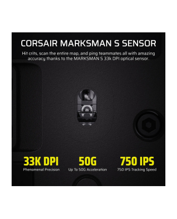 corsair Mysz bezprzewodowa Scimitar Elite Wireless SE Gun Metal 33000 DPI