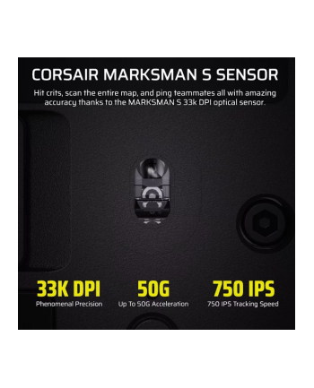 corsair Mysz bezprzewodowa Scimitar Elite Wireless SE Gun Metal 33000 DPI