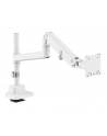 digitus Ramię biurkowe pojedyncze z zaciskiem i sprężyną gazową 1x LCD max. 57' 27kg, VESA: 75x75, 100x100, białe - nr 30