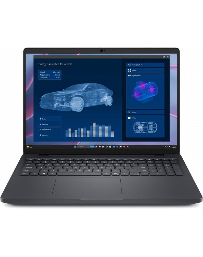 Laptop Dell Pro Max 16 MC16255 Win11Pro AMD Ryzen 340|16GB|256GB|FgrPr ' SmtCd|FHD Cam ' Mic|WLAN + BT|16.0 FHD+|Backlit Kb|4 Cell|100W/3Y ProSupport główny