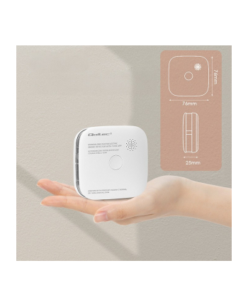 qoltec Czujnik dymu z baterią | Tuya | Wi-Fi | alarm 85dB | LED nr 1