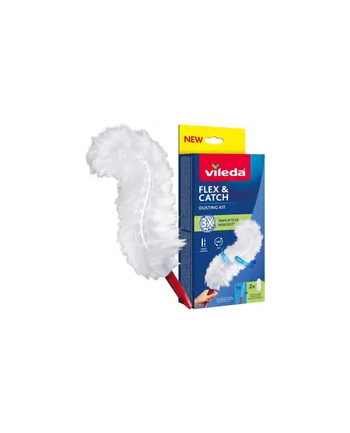 vileda Miotełka do kurzu z krótką rączką + 2 wkłady Flex ' Catch