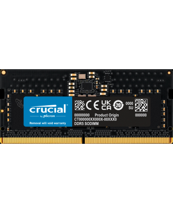 crucial Pamięć DDR5 SODIMM 8GB/5600 CL46 (16Gbit) Tray