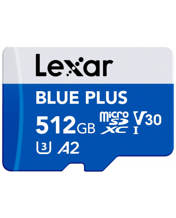 lexar Karta pamięci microSD 512GB C10 A2 U3 V30 170MB/s Blue Plus nr 1