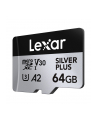lexar Karta pamięci microSD 64GB C10 A2 U3 V30 205/100MB/s Silver Plus - nr 12