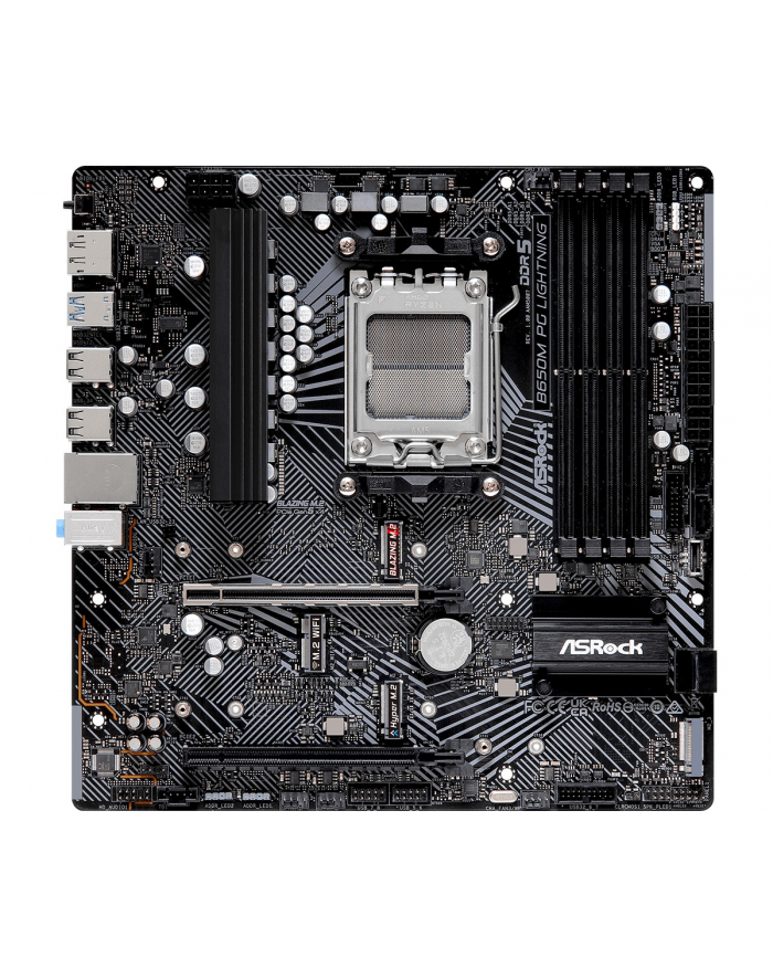 asrock Płyta główna B650M PG LIGHTNING AM5 4DDR5 HDMI/DP mATX główny