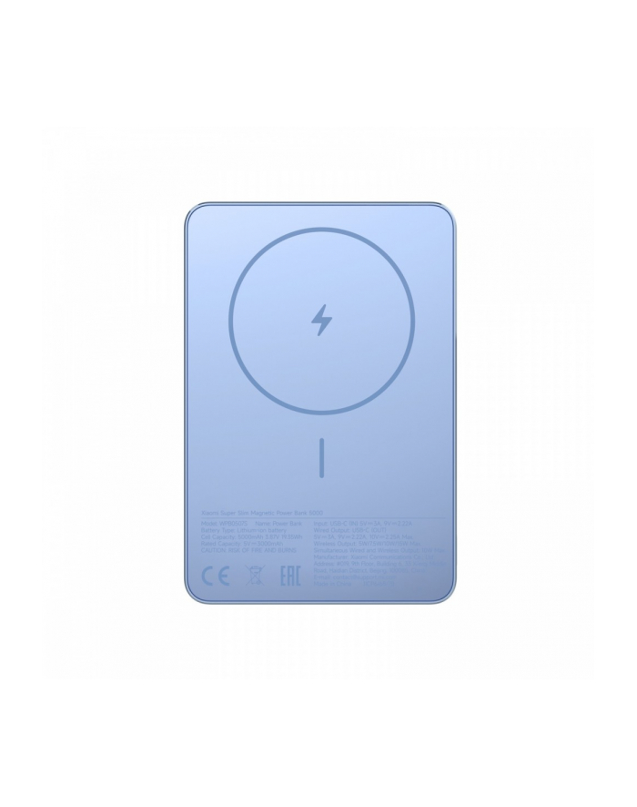xiaomi PowerBank Super Slim Magnetic 5000 niebieski główny