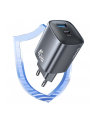 usams Ładowarka sieciowa T66 45W CC290 GaN Fast charge 1xUSB-A 1xUSB-C srebrny - nr 4