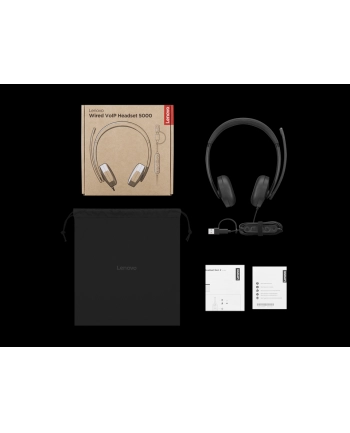 lenovo Zestaw słuchawkowy przewodowy VoIP 5000 4XD1R88995