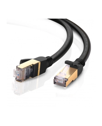 Ugreen Okrągły kabel sieciowy NW107 Ethernet RJ45 Cat.7 STP 3m czarny (11270)