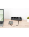 digitus Listwa zasilająca biurkowa, 3 gniazda Schuko, 2x USB-A (2x 12W), 1x USB-C (30W) z zaciskiem na blat, kabel 1,5m, czarna - nr 6