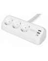 digitus Listwa zasilająca biurkowa, 3 gniazda Schuko, 2x USB-A (2x 12W), 1x USB-C (30W) z zaciskiem na blat, kabel 1,5m, biała - nr 1