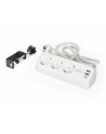 digitus Listwa zasilająca biurkowa, 3 gniazda Schuko, 2x USB-A (2x 12W), 1x USB-C (30W) z zaciskiem na blat, kabel 1,5m, biała - nr 2