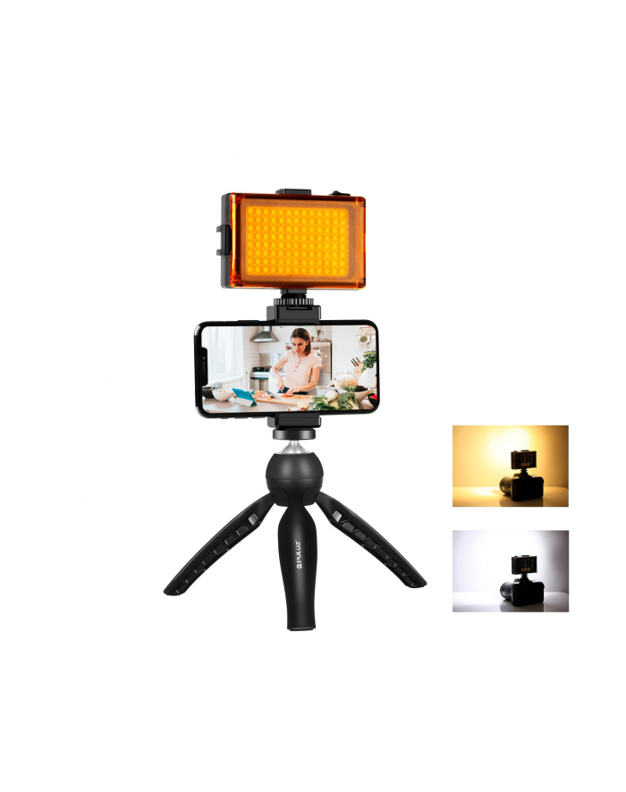 Puluz Zestaw do nagrywania live statyw + lampa LED + klamra na telefon PKT3131B główny