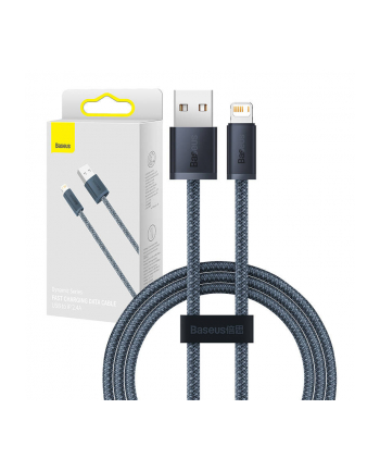 BASEUS KABEL USB   KABEL DO IPHONE USB - LIGHTNING 1M, 2,4A SZARY (CALD000416)  (CALD000416)