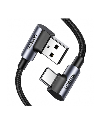UGREEN KABEL USB   KĄTOWY KABEL PRZEWÓD USB - USB TYP C QUICK CHARGE 3.0 QC3.0 3 A 1 M SZARY (US176 20856) nr 1