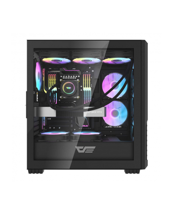 Darkflash Obudowa komputerowa DF2100 + 4 wentylatory argb (czarna) (61644)