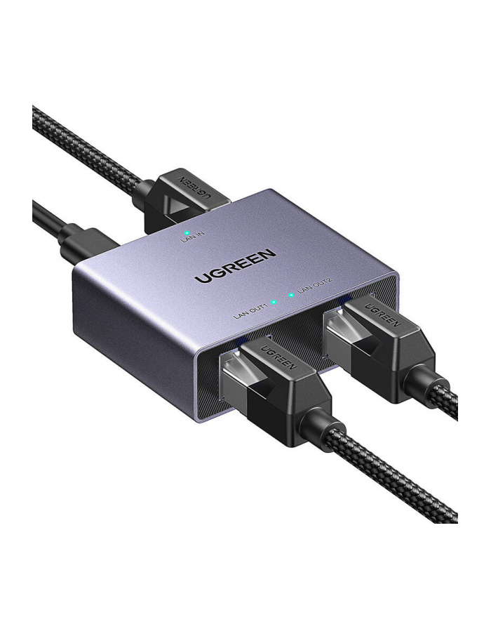 Adapter rozgałęźnik Ethernet Ugreen NW301 (1x2) (45311) główny
