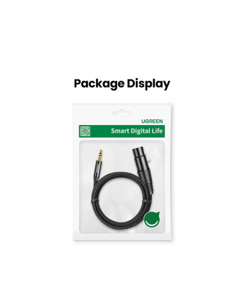 UGREEN AV182 Kabel XLR żeński do jack 3.5 męski - 2m (czarny) nr 1