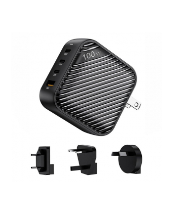 Invzi Ładowarka Sieciowa Ganhub 3X Usb C Usb 100W Eu/Uk/Au/Us nr 2