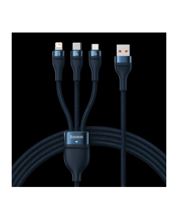 Baseus Flash Series 2 3w1 USB Lightning Micro USB-C 66W 1,2m Czarny