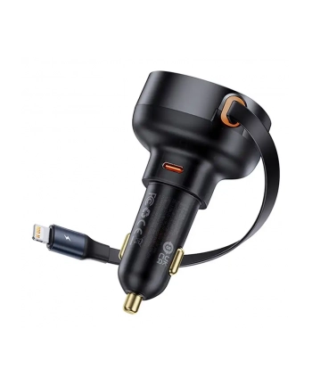 Baseus Ładowarka Samochodowa Enjoyment Pro Usb C Żeńskie Lightning Męski 60W