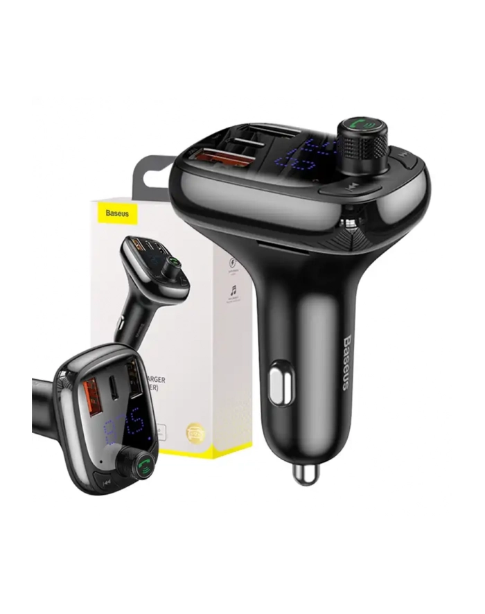 Baseus Transmiter Bluetooth Ładowarka Do Samochodu S 13 Overseas Edition Czarny główny