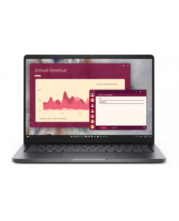 Laptop Dell Pro 14 PC14250 W11P C7 150U/16GB/512GB/FgrPr/FHD IR Cam'Mic/WLAN+BT|14.0 FHD+|BcklKb/3C/65W/3YPS Magnetite color, textured finish nr 1