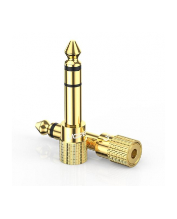 Ugreen adapter 3,5mm mini jack - 6,3mm jack złoty (20503)