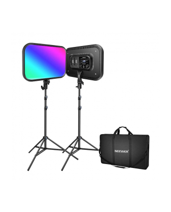 Neewer Zestaw studyjny RGB168 RGB LED, dwie lampy 60W 2500-8500K + statywy (64907) nr 1