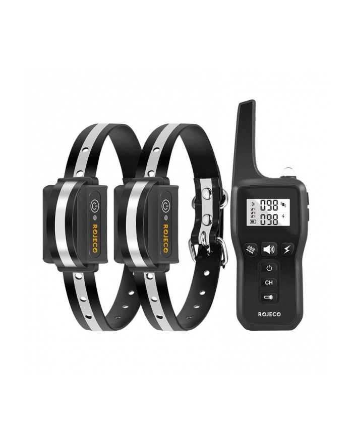 Zestaw obroży antyszczekowych z pilotem Rojeco PD529 1000m (czarny) główny