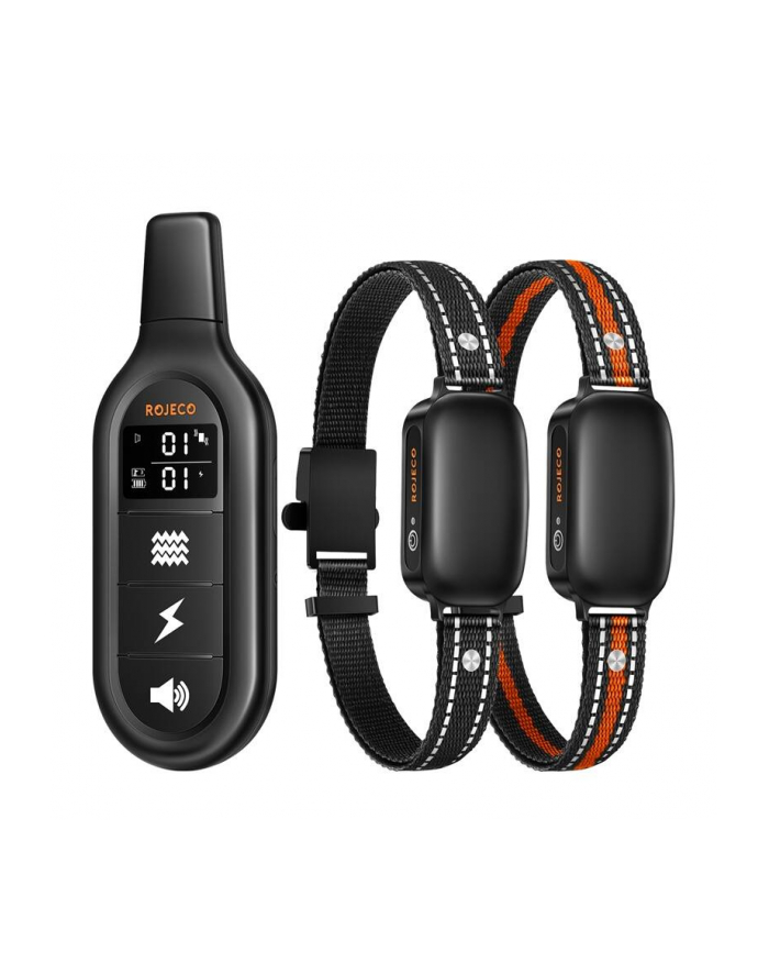 Zestaw obroży antyszczekowych z pilotem Rojeco PD521 1000m (czarny) główny