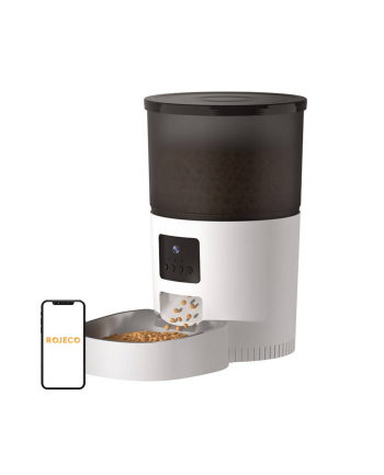 Rojeco Inteligentny Dozownik Karmy Dla Psa Kota Z Kamerą Pet Feeder 3L Wifi 1629612447