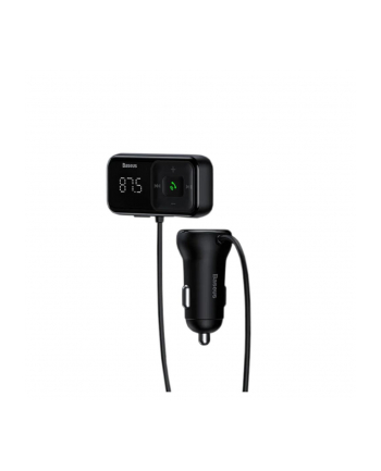 Baseus Transmiter Fm Bezprzewodowy Bluetooth Z Ładowarką S 16 Overseas Edition – Czarny nr 1