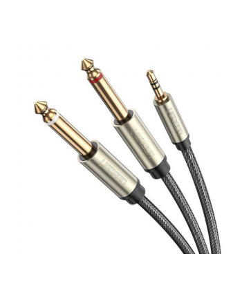 UGREEN KABEL  PRZEWÓD UGREEN AV126 - TRS 3.5 MM DO 2X TS 6.35 MM - 2M (SZARY) nr 1