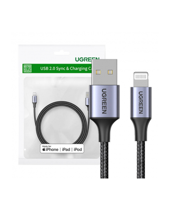Ugreen Kabel Lightning Do Usb 2.4A Us199, 1M nr 1