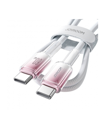 Joyroom Kabel przewód Crystal-Clear Series 60W USB-C - USB-C 1.2m - biały nr 1