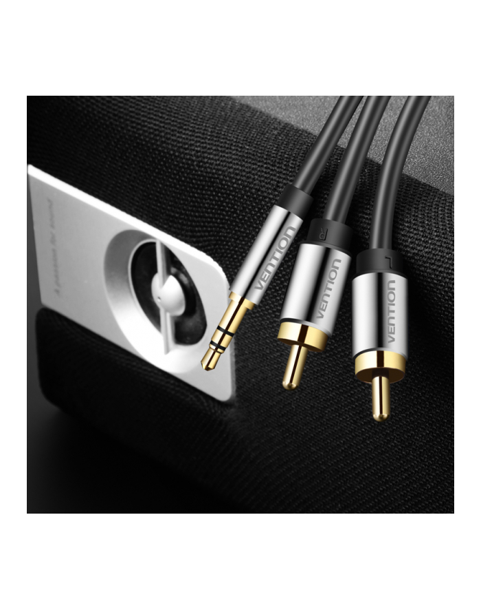 Vention Kabel Audio 3.5Mm Męski -> 2Rca 3M Czarny (BCFBI) główny