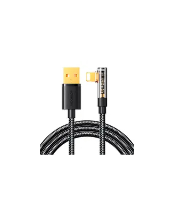 Joyroom Kabel USB kabel Lightning kątowy - USB do szybkiego ładowania i transferu danych 2.4A 1,2 m czarny (S-UL012A6)