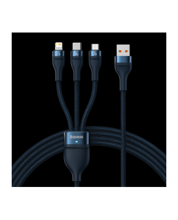 Baseus Flash Series 2 3w1 USB Lightning Micro USB-C 66W 1,2m Czarny nr 1