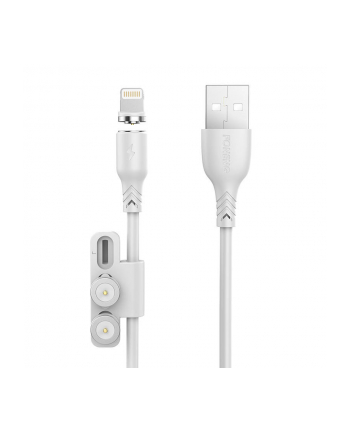 Kabel USB Foneng Foneng 3in1 Magnetic Data Cable (micro USB, type-C, lightning) X62 2.1A 1m White EU