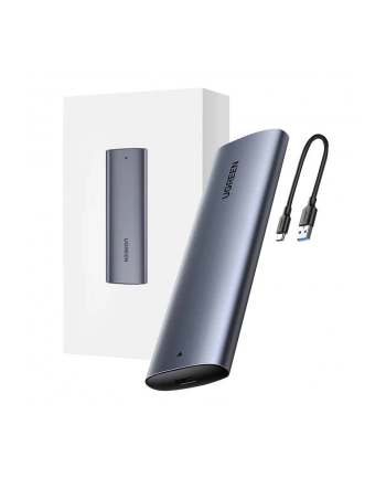 Kieszeń na dysk obudowa dysku twardego Sata + kabel USB Typ C Ugreen CM400 (Szara)