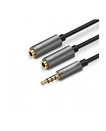 Rozdzielacz audio AUX UGREEN kabel mini jack 3,5 mm (męski) do słuchawki + mikrofon (żeńskie), 20cm