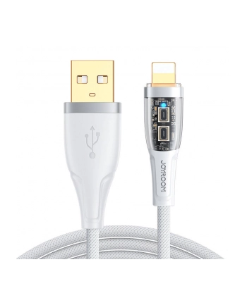 Joyroom Kabel USB kabel szybko ładujący z inteligentnym wyłącznikiem USB-C - Lightning 2.4A 1.2m biały (S-UL012A3)