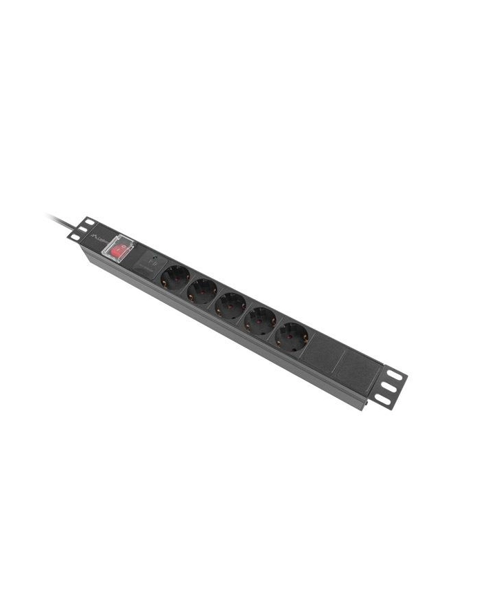 LANBERG Listwa zasilająca Rack PDU 1U 10A 5x Schuko 2m C14 Czarny główny