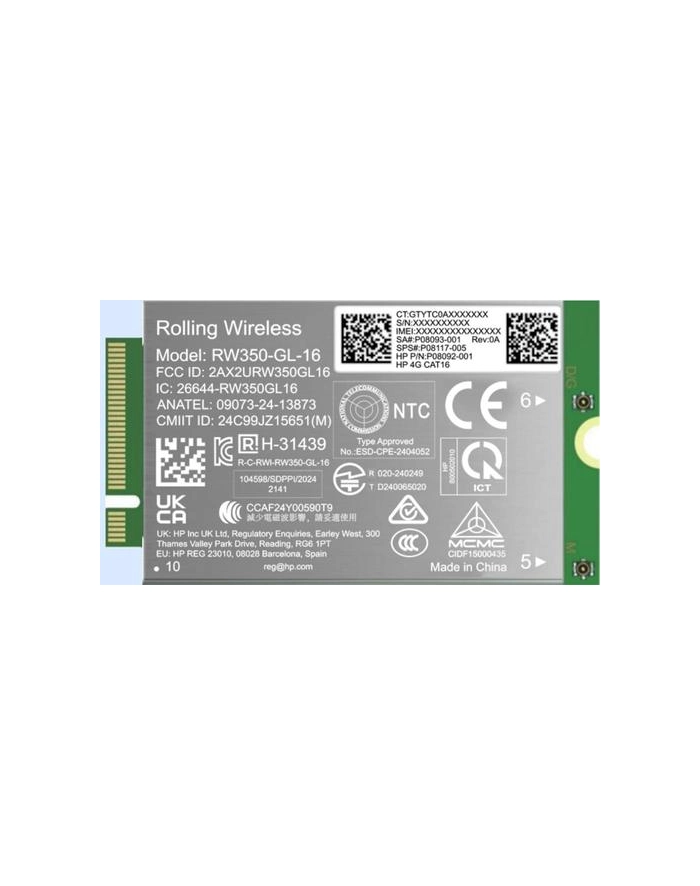 hp inc. HP 4G LTE-AP Cat 16 WWAN główny
