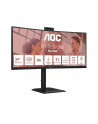 aoc international AOC CU34E4CW 34inch 3440x1440 120HZ VA CURVED H/A 180 MM USB-C DOCKING Daisy chain TUV EyeComfort Hardware USB HUB DP HDMI - nr 74
