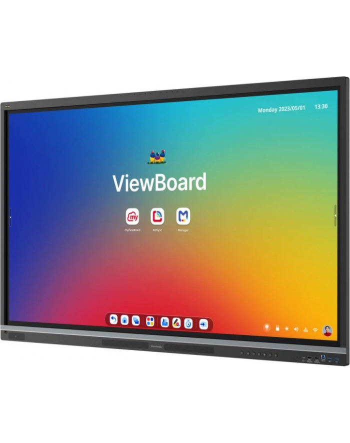 VIEWSONIC ViewBoard 51 serie 75inch UHD Touch IR 450nits 2x25W+20W sub + 8-array mic 3xUSB-C 16/128GB System Android 14 EDLA certified główny