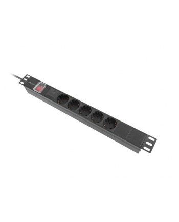 LANBERG Listwa zasilająca Rack PDU 1U 10A 5x Schuko 2m C14 Czarny nr 1