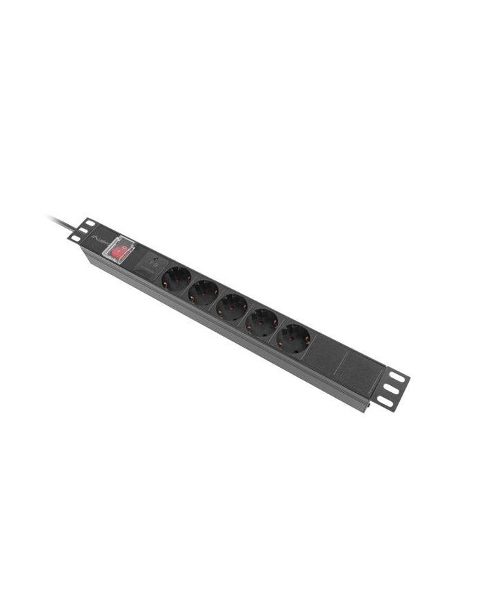 LANBERG Listwa zasilająca Rack PDU 1U 10A 5x Schuko 2m C14 Czarny główny